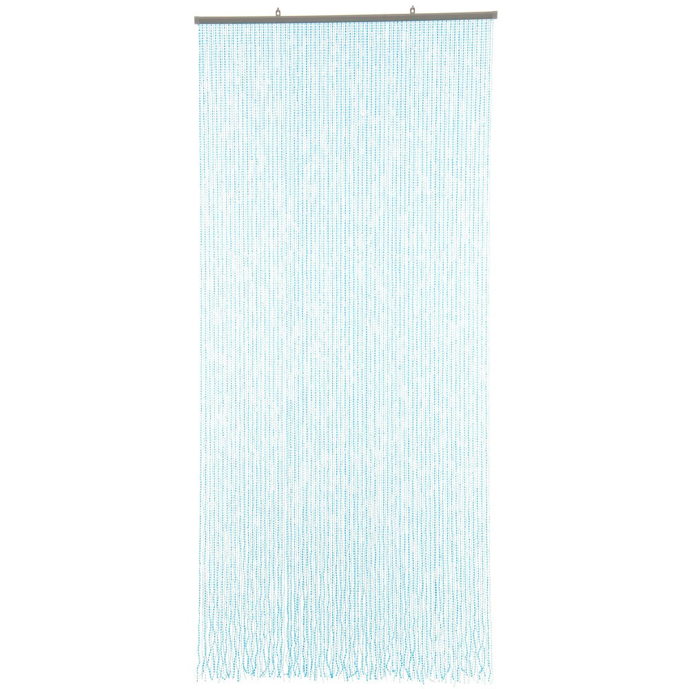 Duschvorhang, Blau, Perlenmuster, Kette, Vorhang