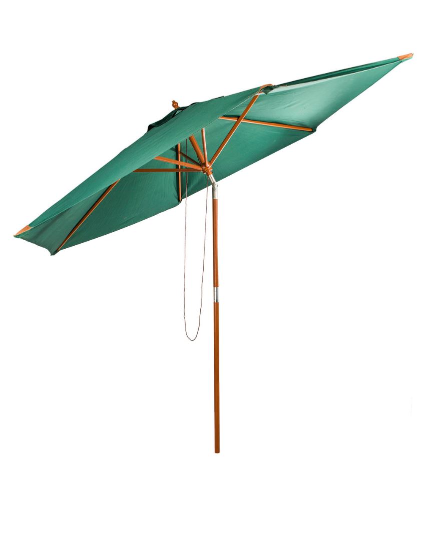 Sonnenschirm aus Hartholz grün