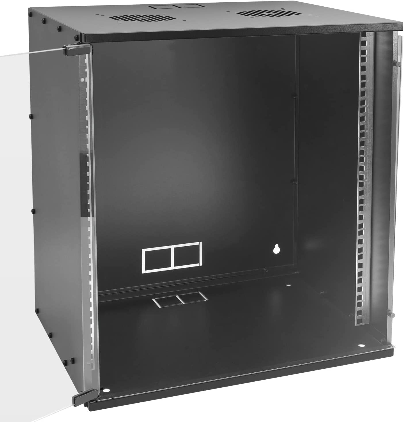 HMF Netzwerkschrank Serverschrank 19 Zoll 12 HE schwarz #WARE MIT MANGEL