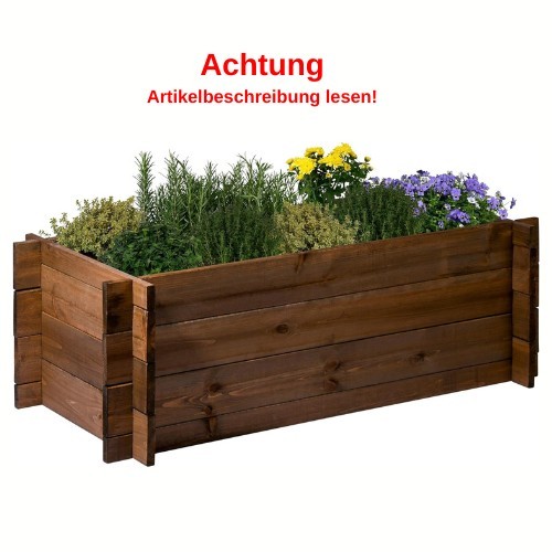 Holzblumentopf, Pflanzkübel, Gartenkübel, Holzsäule, Blumenbeet