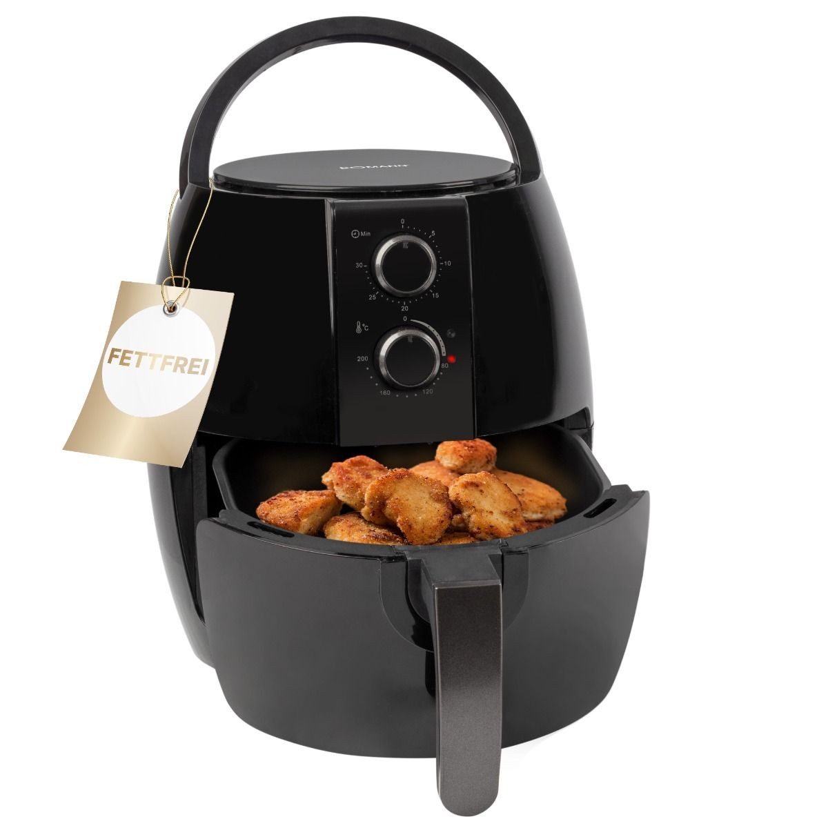 air fryer, digitale regler, schwarz, schale, frittieren