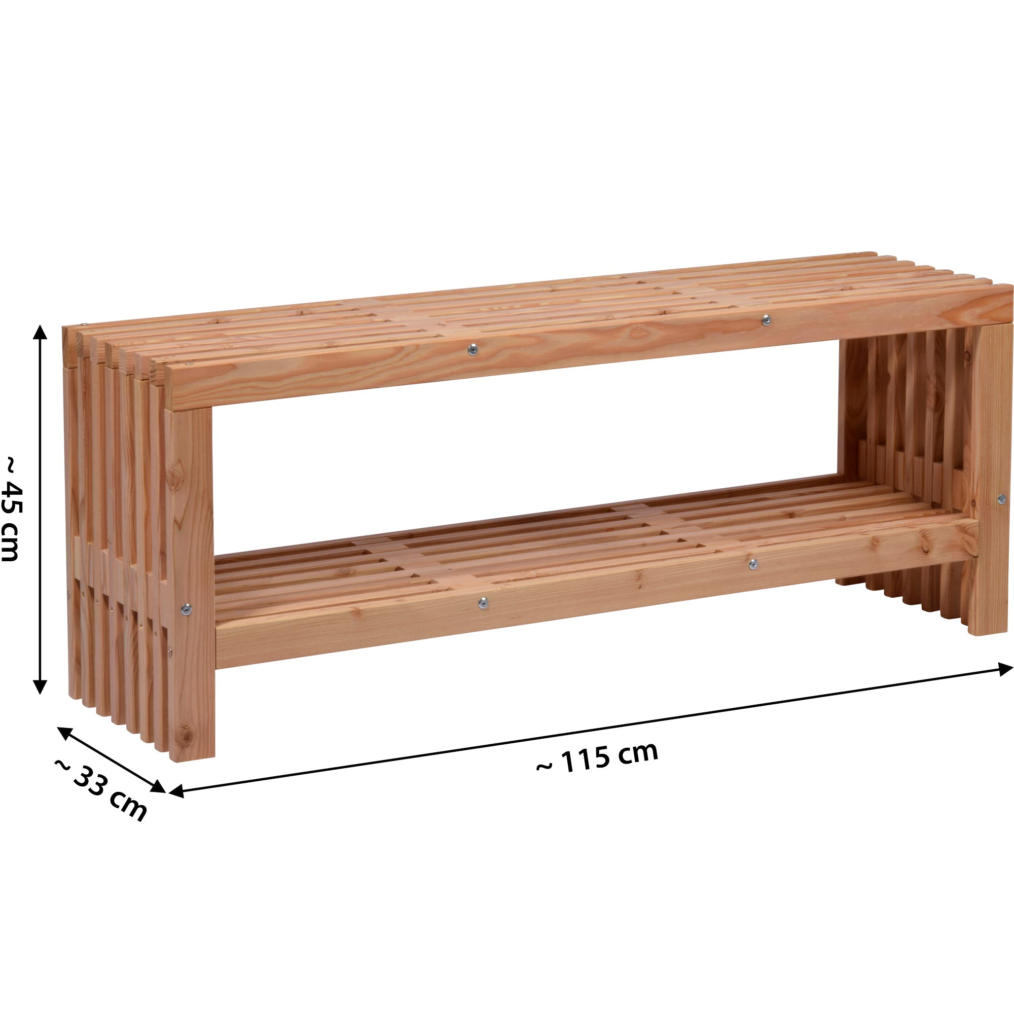 Dobar Gartenbank mit Staufach für Kaminholz „Freja“