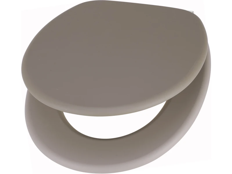 baliv 304363 Preto WC Sitz mit Absenkautomatik MDF Holzkern Grau Klodeckel Toilettensitz