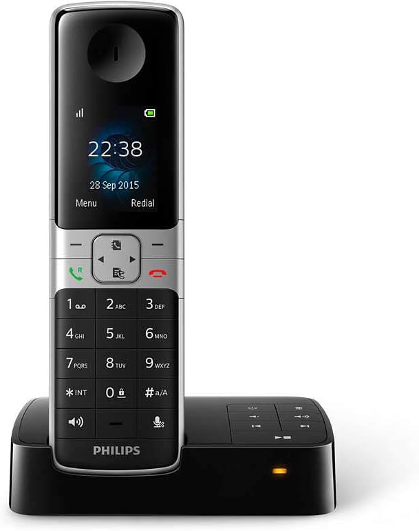 Philips D6351 schwarz DECT  Schnurlostelefon mit Anrufbeantworter
