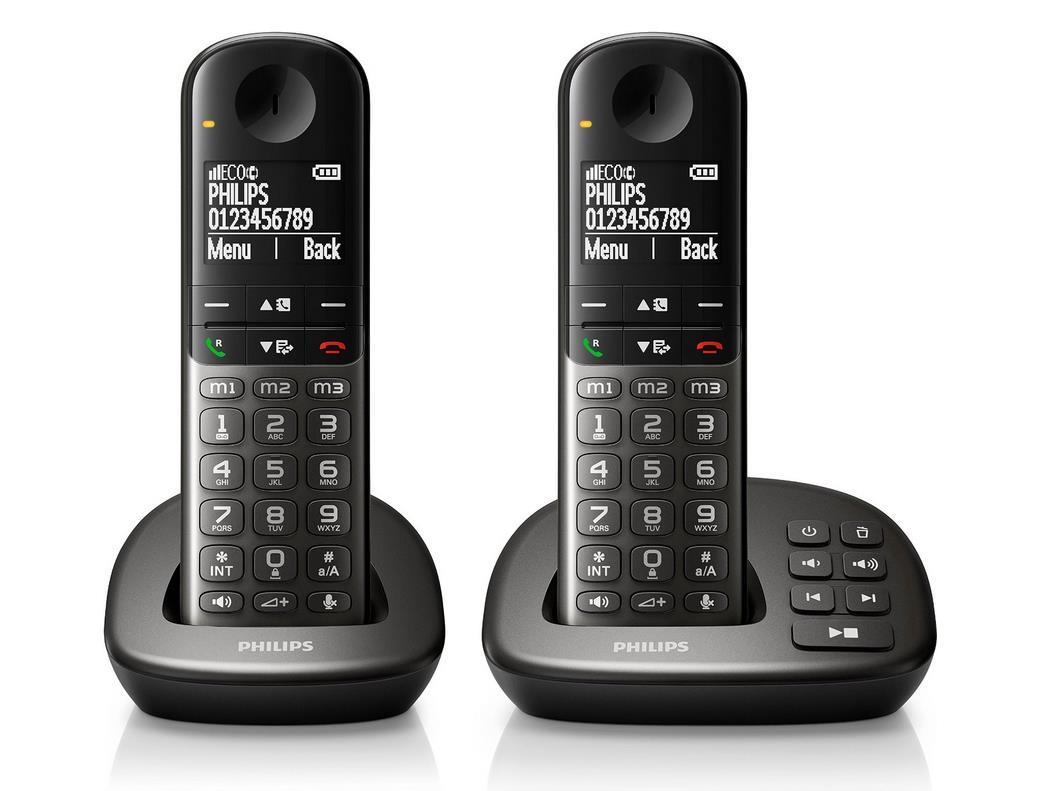 Philips XL 4952 Duo Schnurlostelefon + AB schnurloses Telefon Festnetz