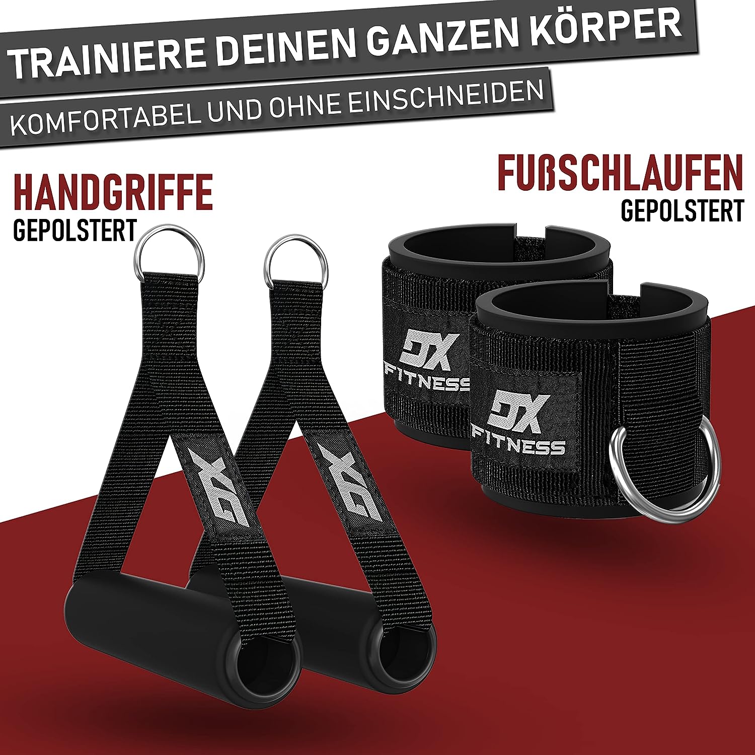 DX Fitness Resistance Bands Widerstandsband Set Gummi Türtrainer