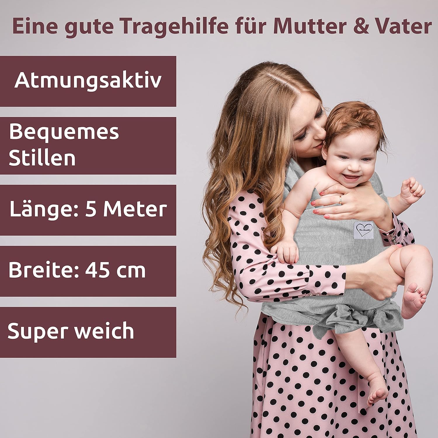 Miniwe Herzensliebe Babytragetuch Tragetuch Wickeltuch Babytrage