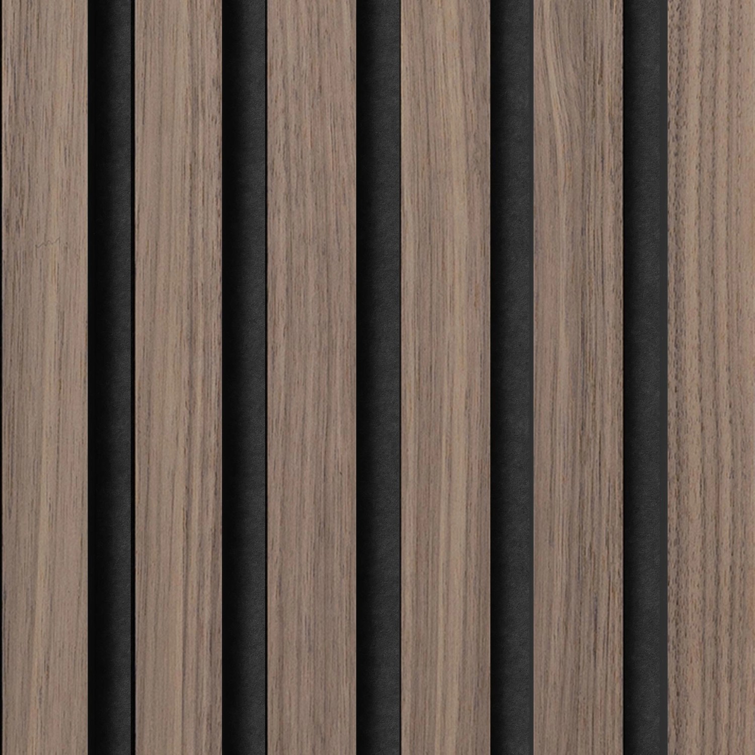 Akustikpaneel Wandverkleidung Walnuss MDF Schw. Akustikfilz Schwarz 60 cm 2 St.