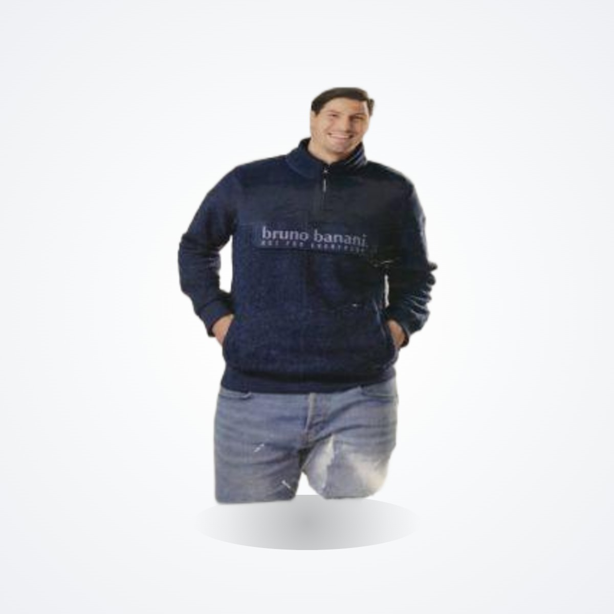Hoodie, Pullover, Dunkelblau, Kangaroo-Tasche, Textil-Top