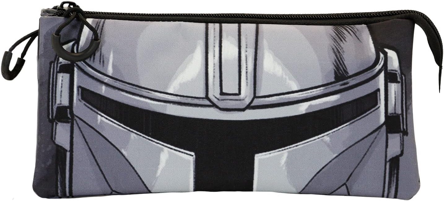 Star Wars The Mandalorian Helmet-Fan Dreifach Federmäppchen Mäppchen Stiftetasche