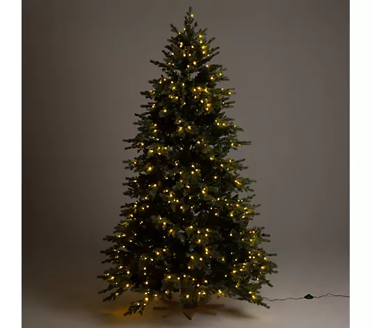 Weihnachtsbaum, grün, warmweiße Beleuchtung, LED-Lichter, künstlicher Tannenbaum