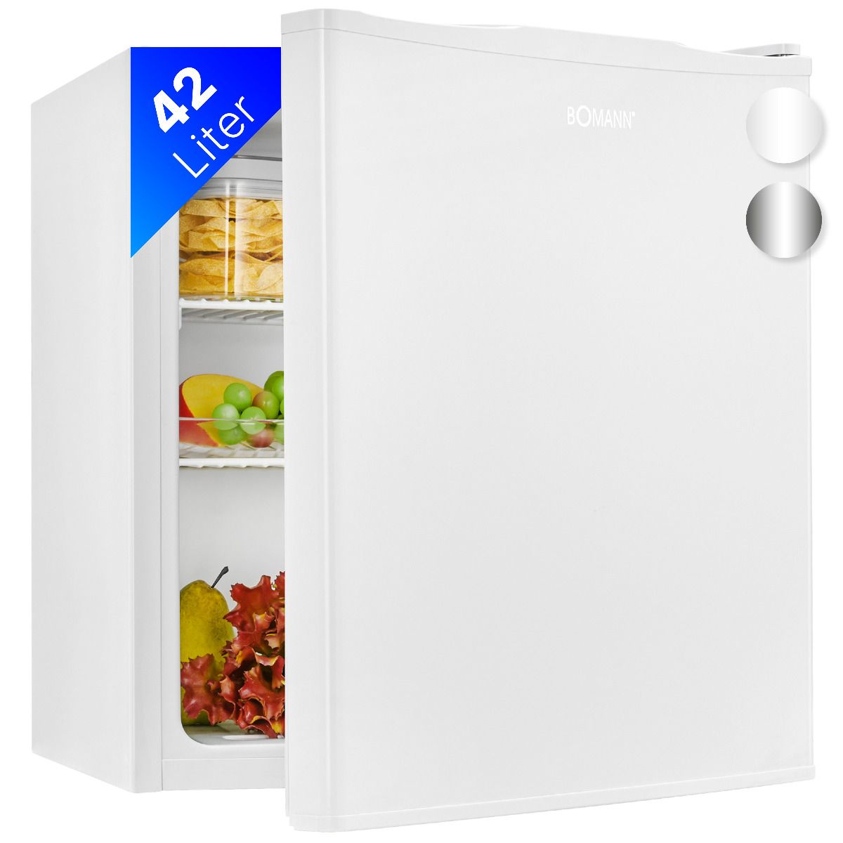 Bomann Kühlbox KB 7346 weiß 45L Mini-Kühlschrank Küchenkühlschrank