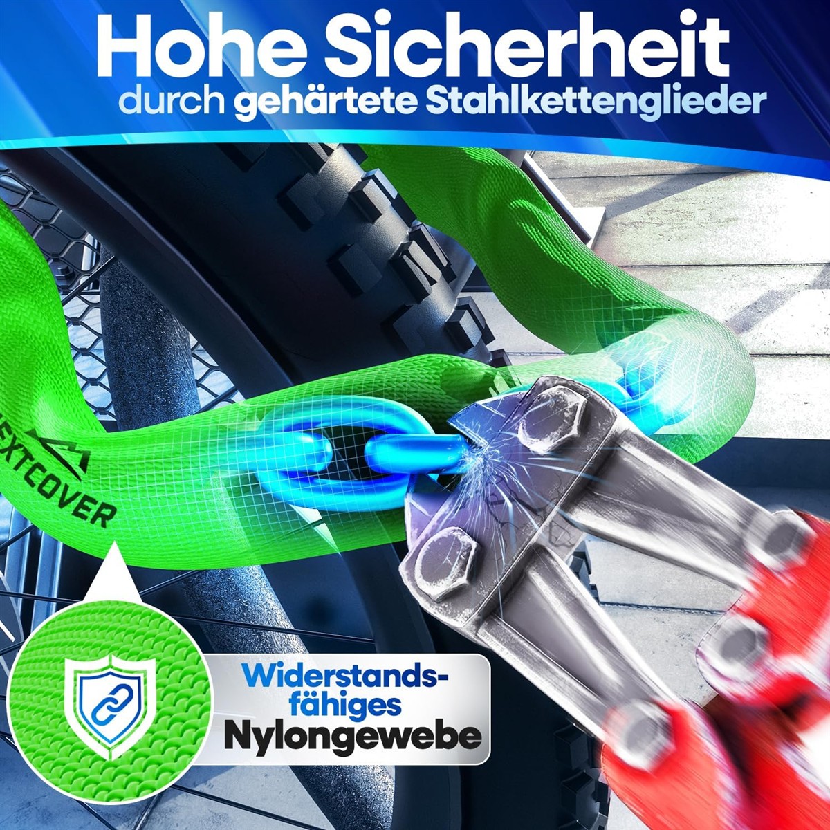 Kettenverschluss, Nylon-Gewebe, Gurtband, Zugkette, Schlossclip