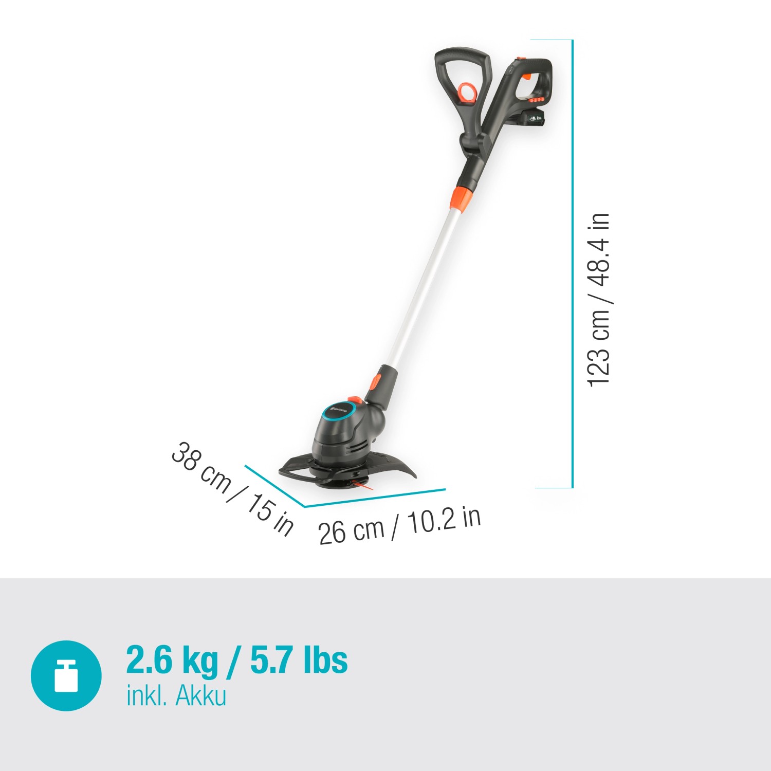 Gardena Akku Rasentrimmer ComfortCut 23/18 Power For All inkl. Akku & Ladegerät