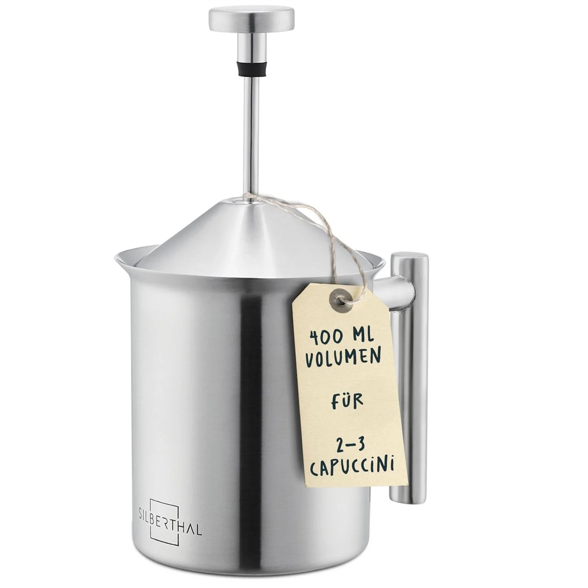 Kaffeepresse, Stainlessstahl, Kaffeekanne, Moka Pot, 400 ml