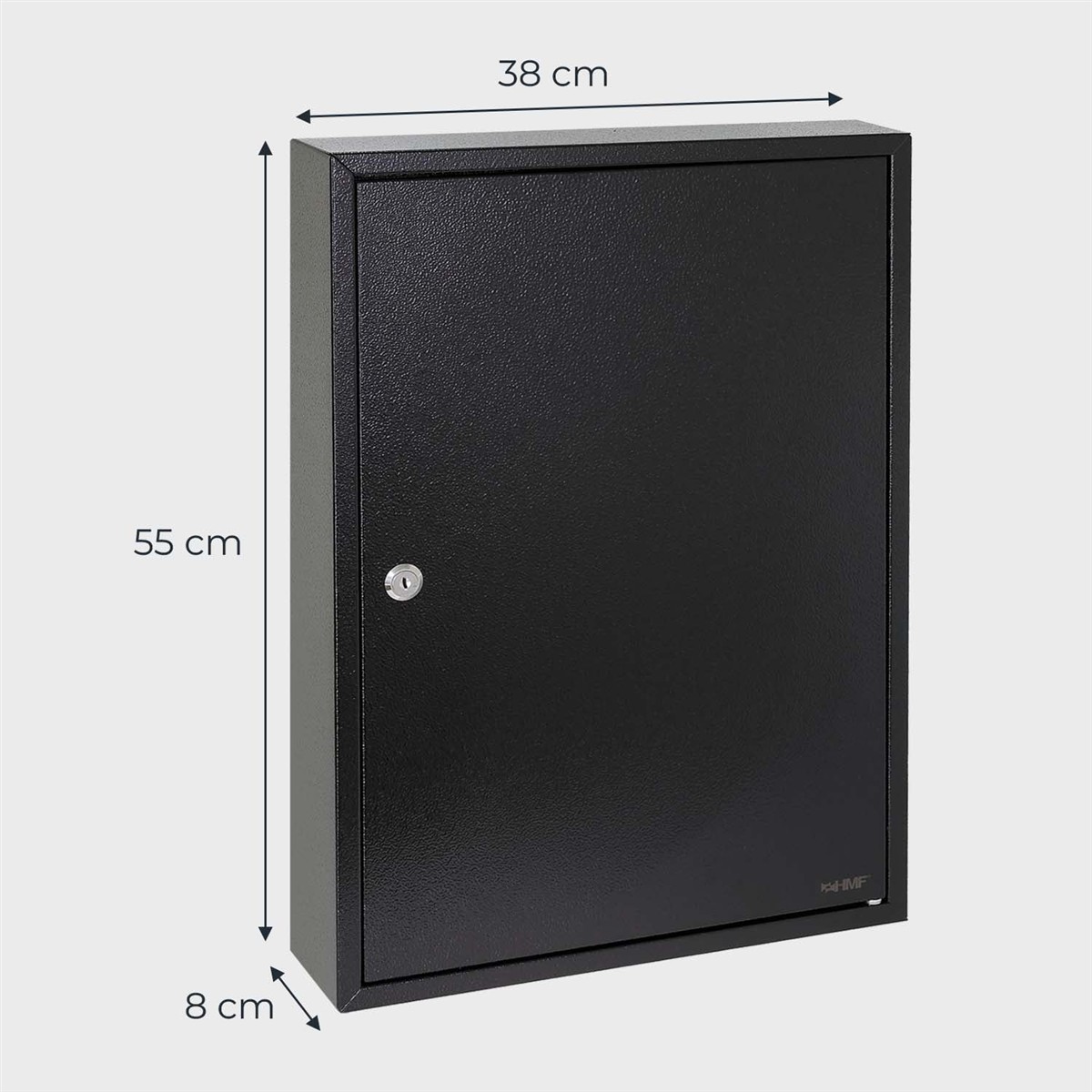 Schrank, Wandmontage, Unterputzkasten, Schließfach, Schwarze Metalloberfläche