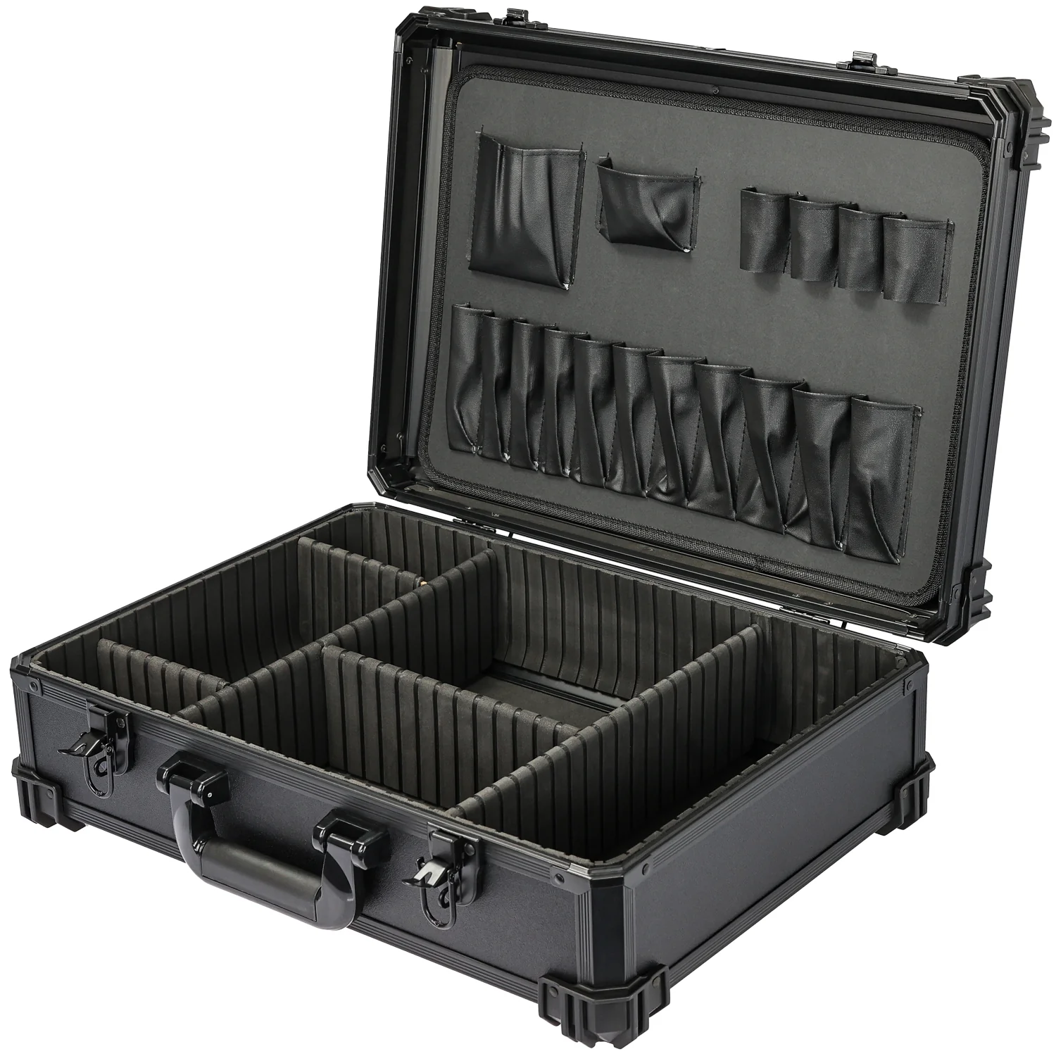 HMF Werkzeugkoffer leer Werkzeugkasten groß mit individueller Fachaufteilung 46 x 33 x 15 cm