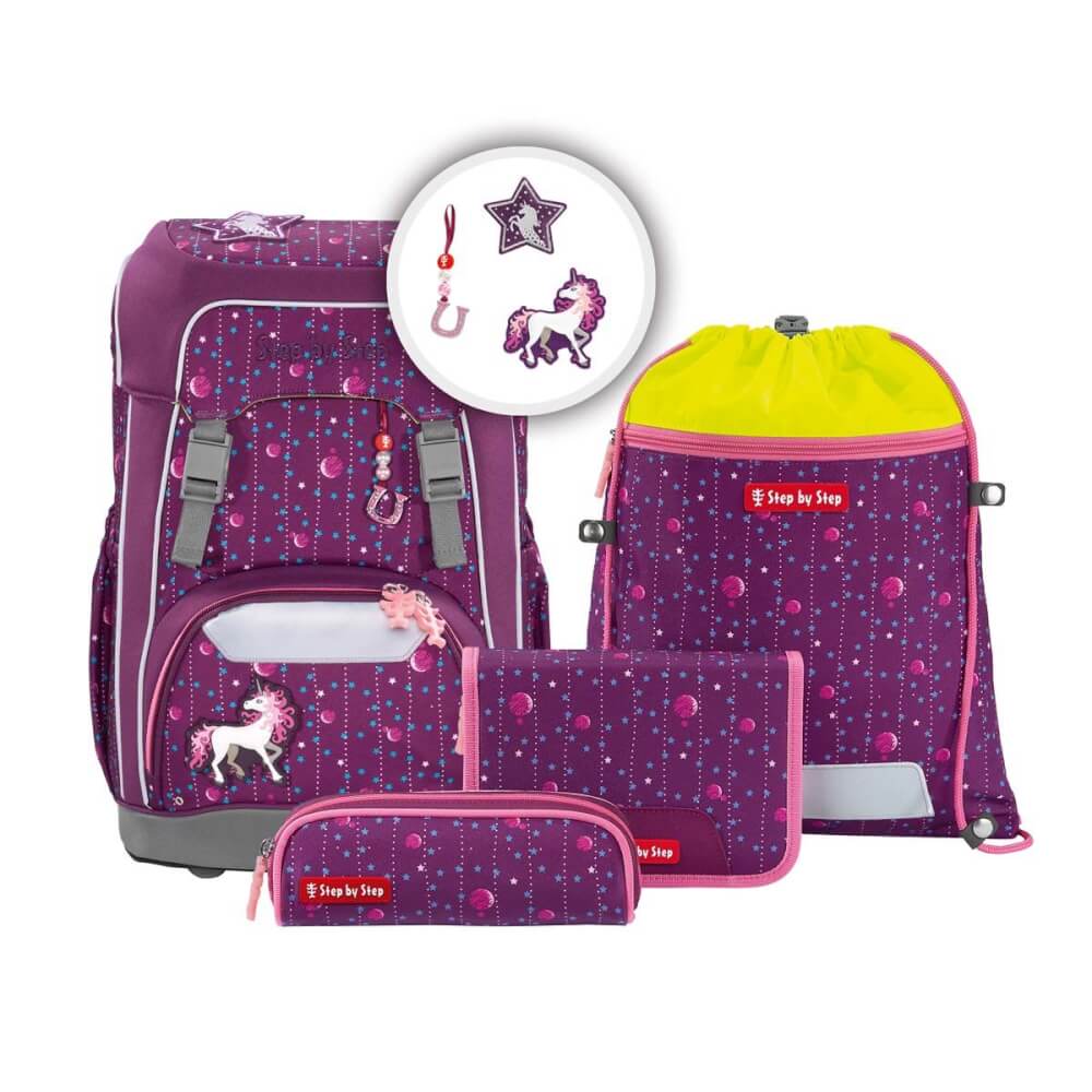 step by step 129703 GIANT Schulranzen Set Dreamy Unicorn Nuala 5 teilig