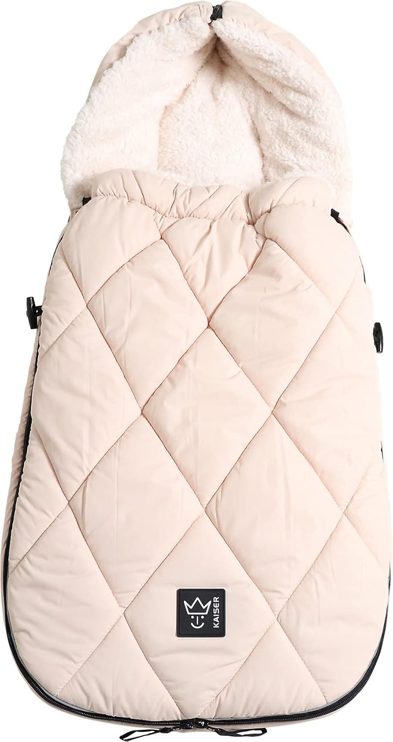 KAISER 65763311 XL TOO Thermo Sherpa Fleece Universal Kinderwagen Fußsack sand/creme