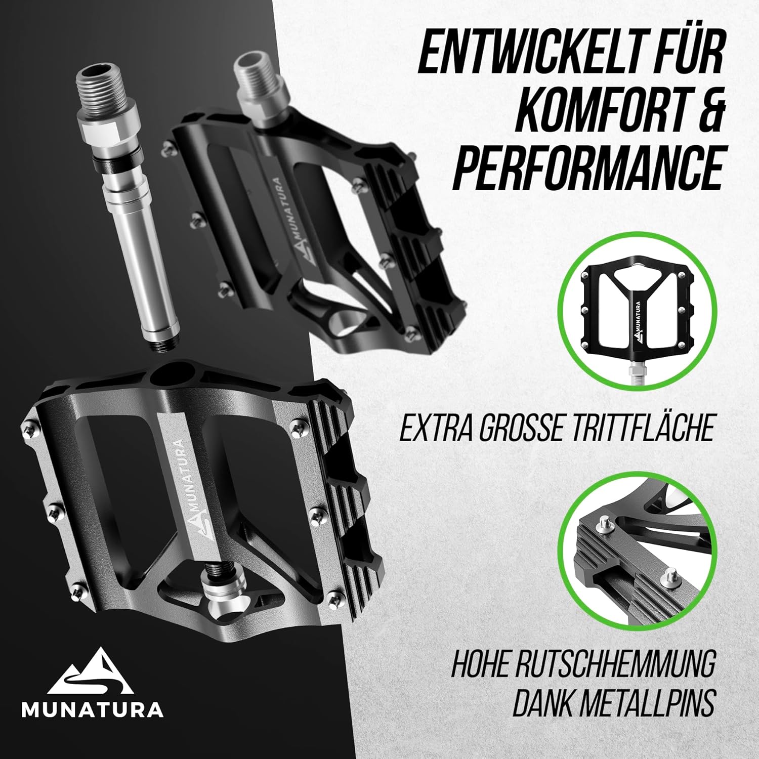 MUNATURA Fahrradpedale MTB Pedale Fahrrad Pedale Mountainbike