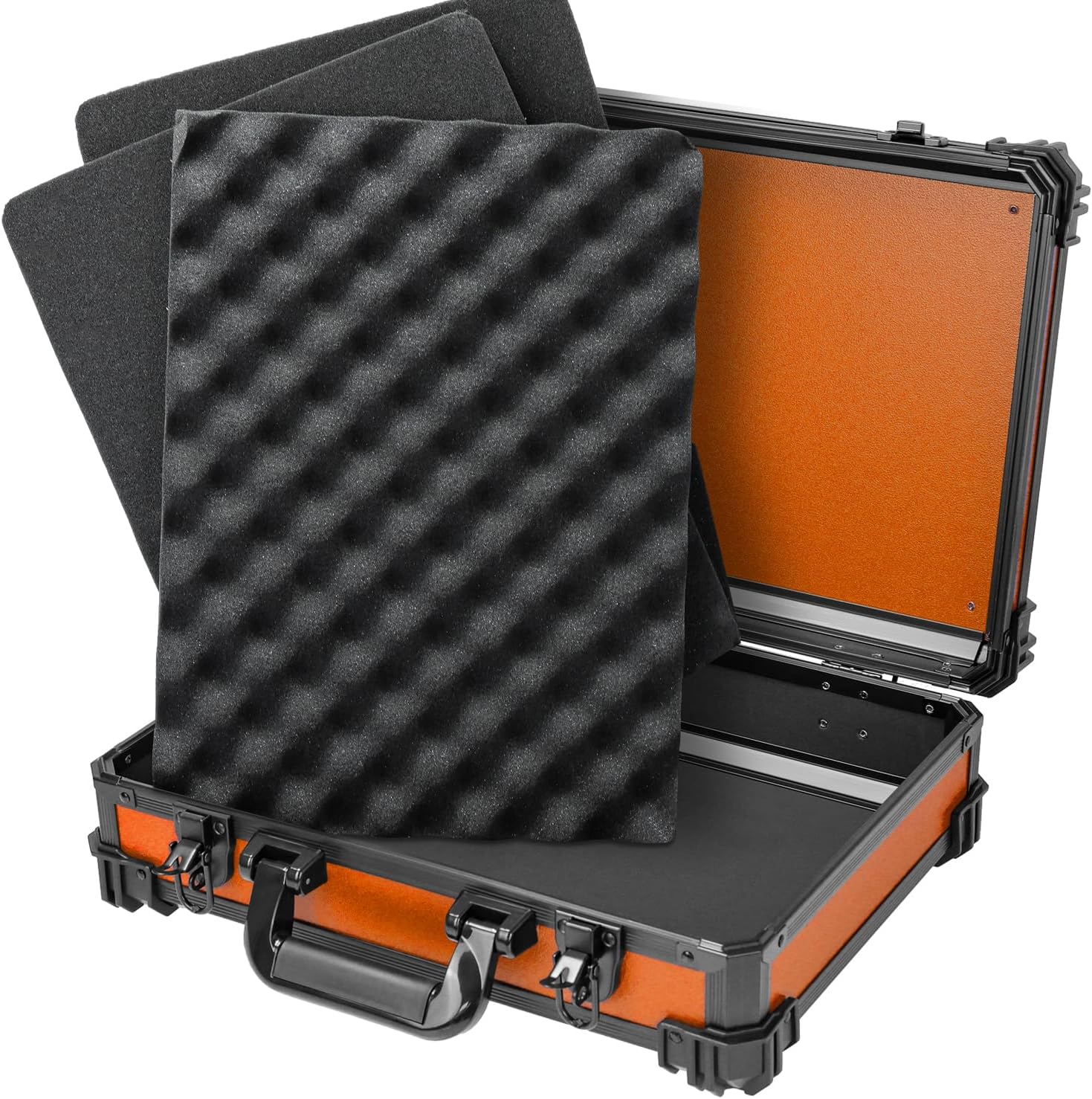 Transportkoffer mit Rasterschaumstoff Universalkoffer 39 x 29 x 12 cm Orange