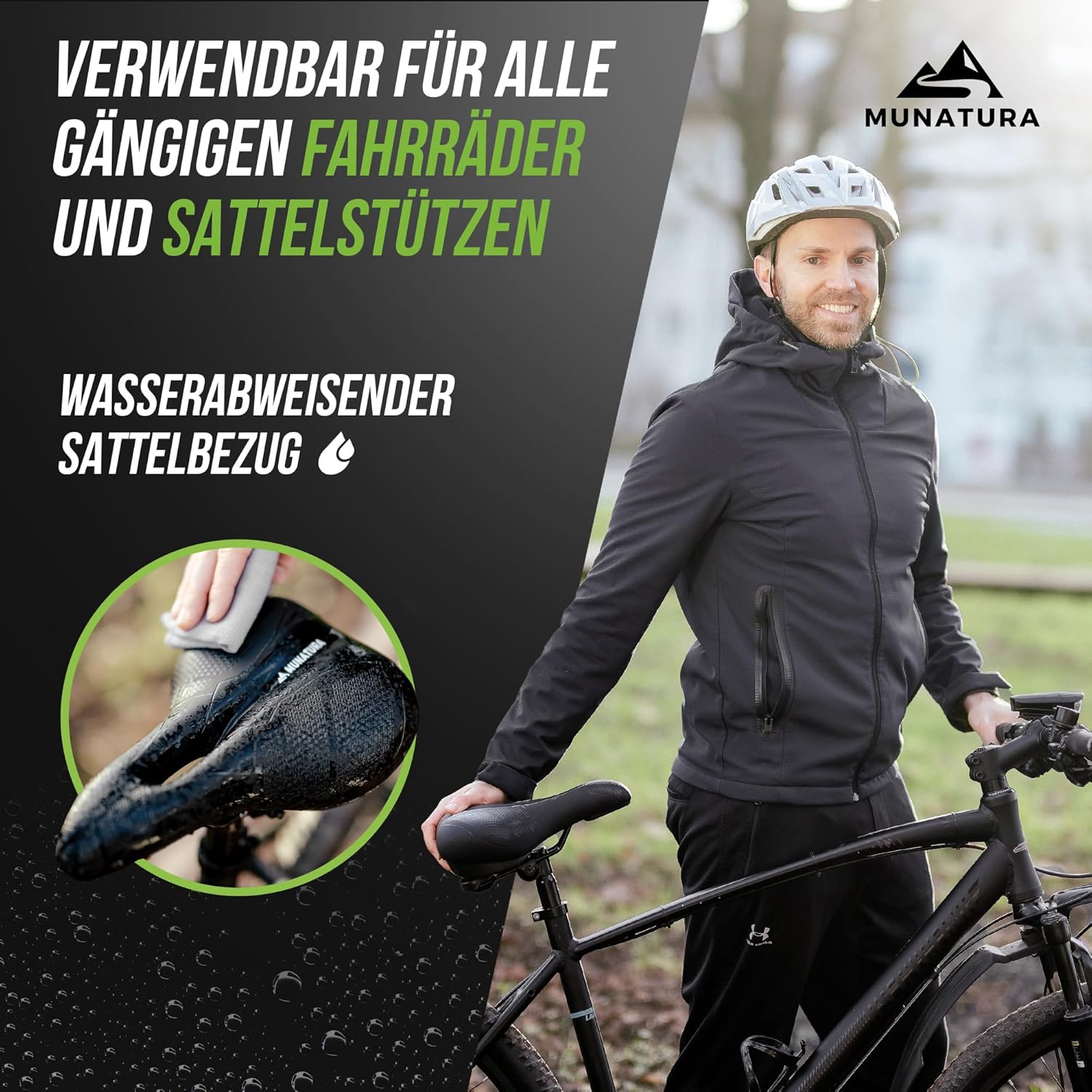 MUNATURA Fahrradsattel mit Memory Foam Fahrradsattel Sattel Trekking