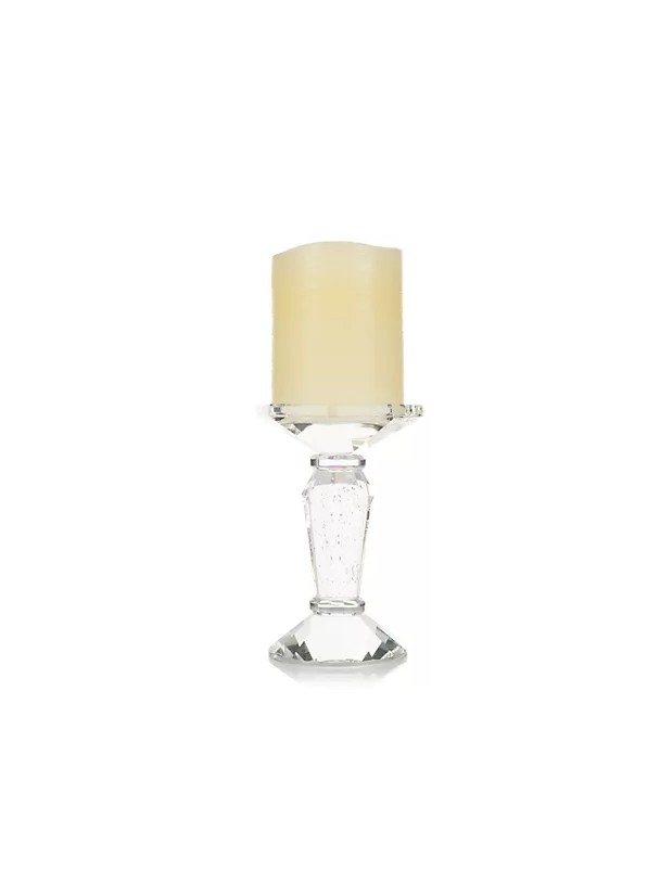 ELAMBIA LED Kerze Kristall Optik Halter Flamme LumaDekokerze Tischdeko