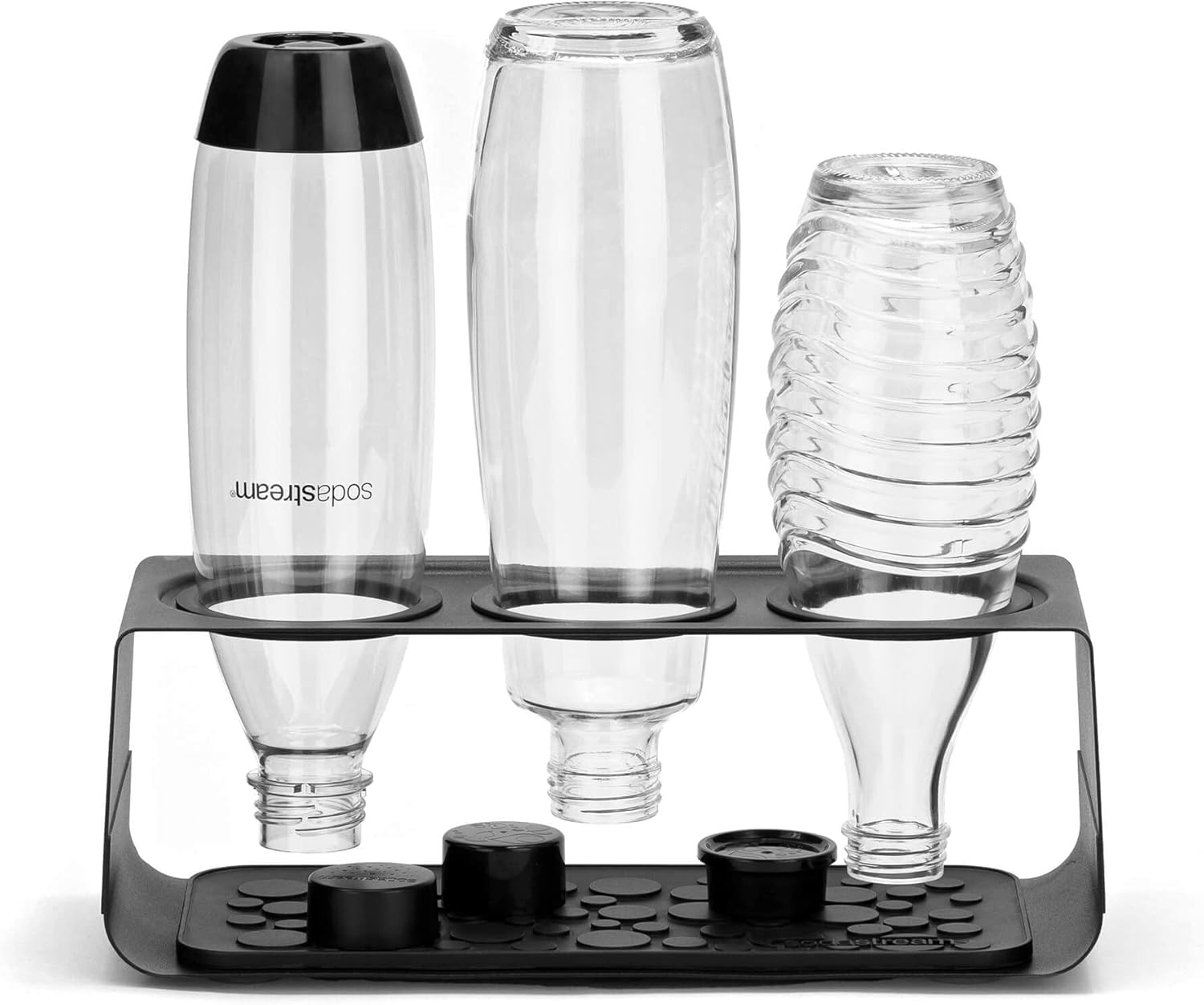 Abtropfhalter für Flaschen schwarz
