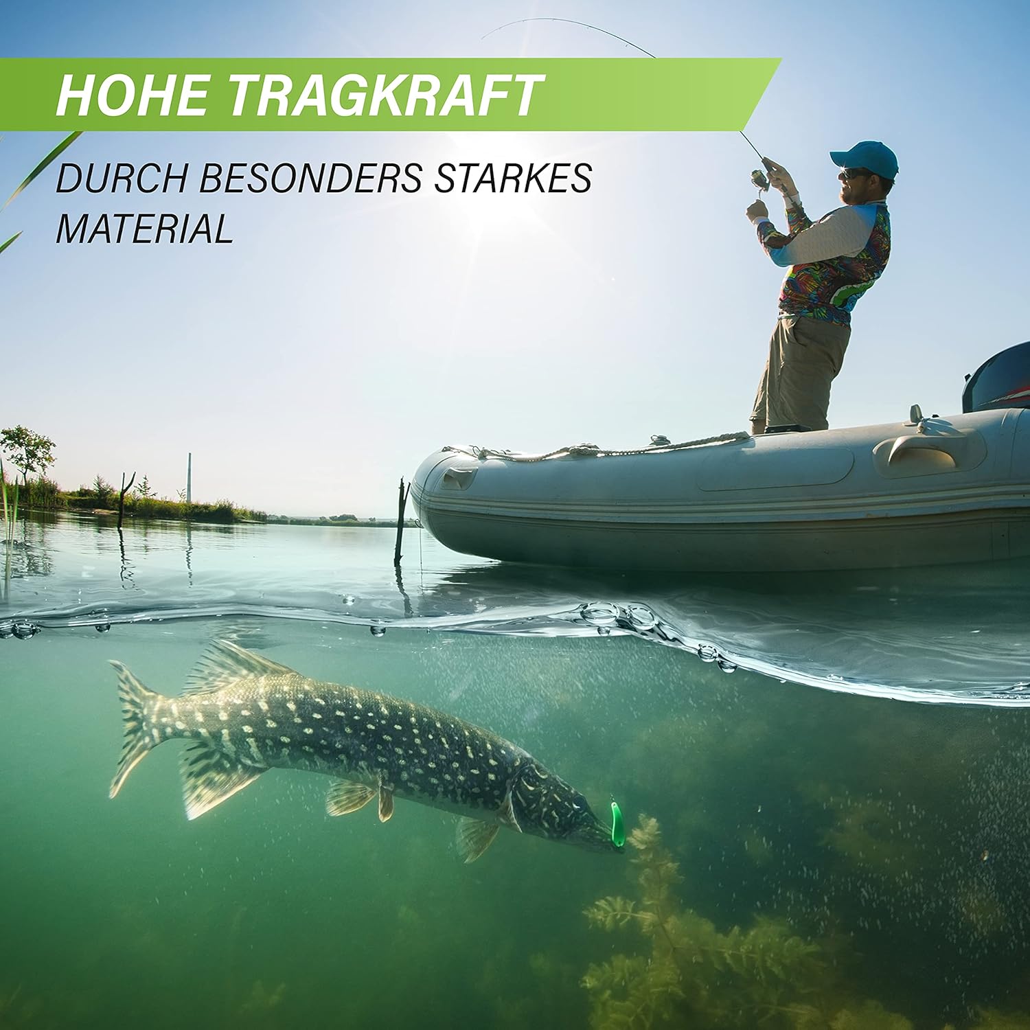 Frambay Geflochtene Angelschnur mit starker 4-Fach Flechtung I Angelschnur geflochten und flexibel Fishing Line Angelsehne Angel Schnur - 500m