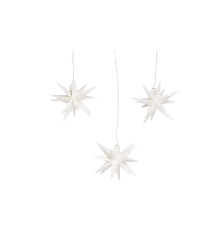 LUMIDA 3 LED Dekosterne weiß 12 cm