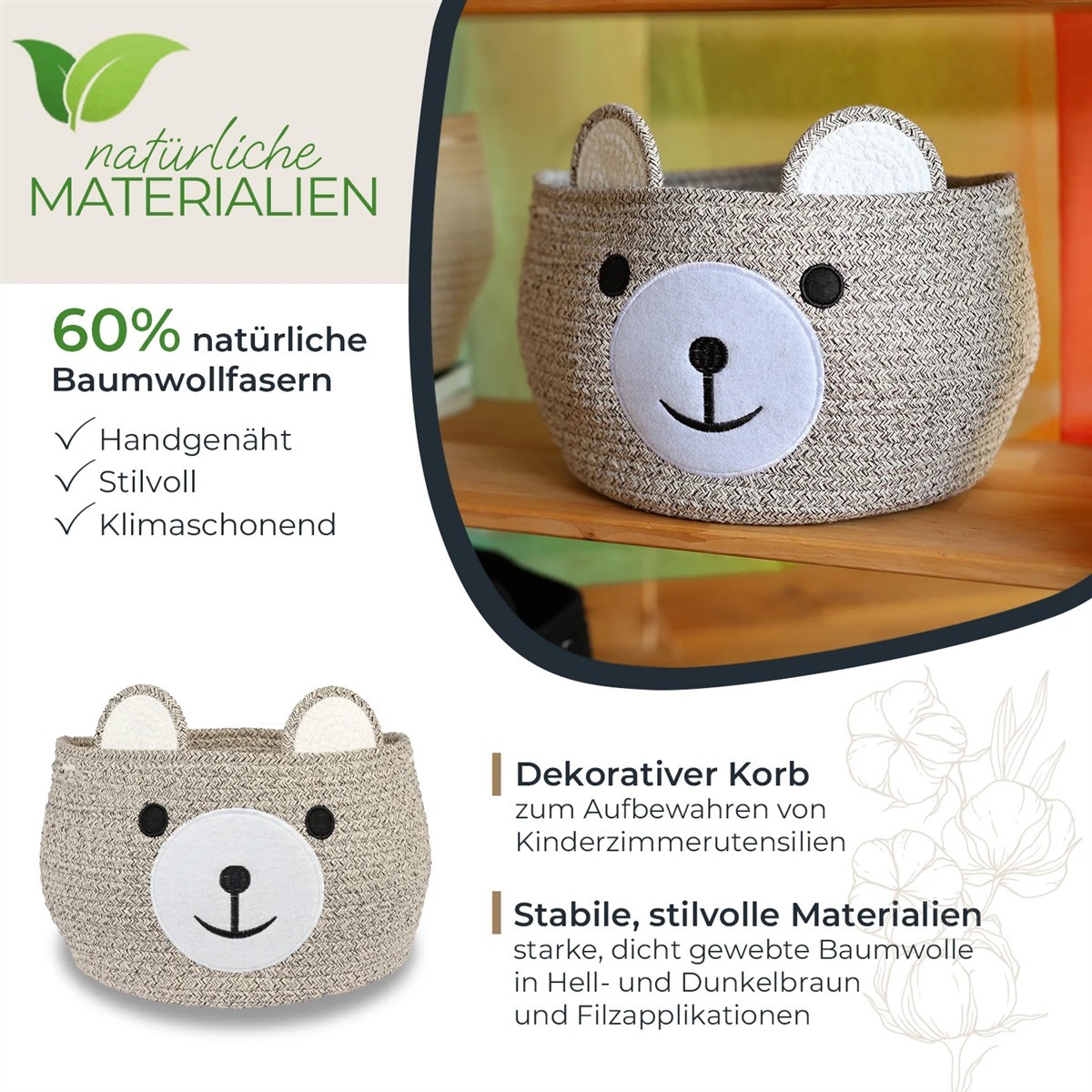 korb, dekoration, baumwollfaser, stoffkorb, teddy-gesicht