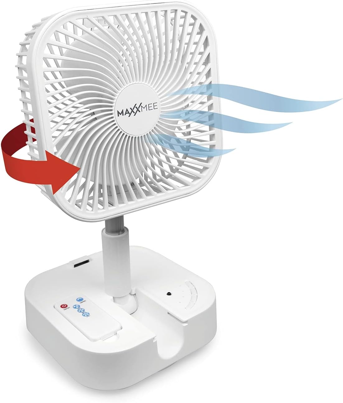 MAXXMEE Akku Ventilator klappbar Tischventilator