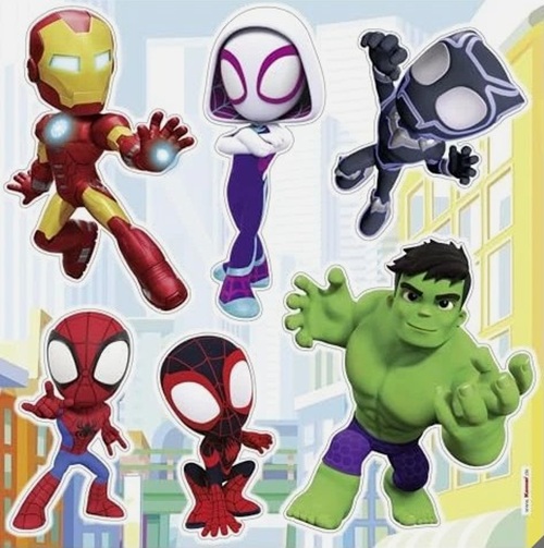 Komar Deco-Sticker Marvel Spidey and His Amazing Friends Power Group – Wandsticker 33x33 cm