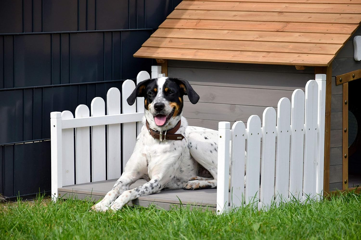 Dobar Hundehütte Porch Hundehaus Hundekäfig Holzhütte Haustierhütte