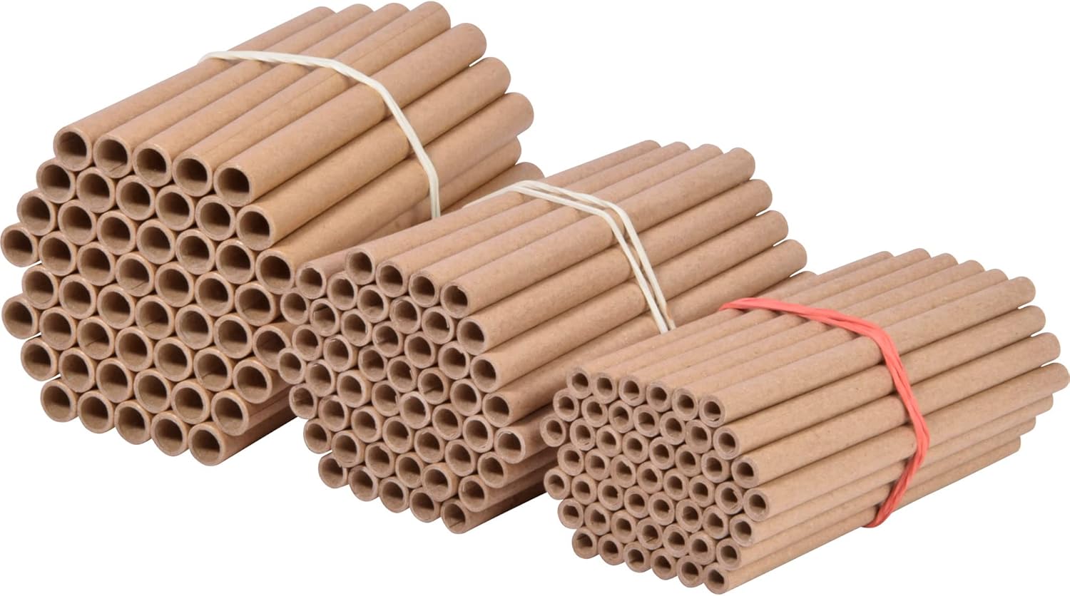 dobar Pappröhrchen 450er Set - Füllung für Bienenhotels aus 100% recyceltem Altpapier - Wildbienen Nisthilfen Papphülsen Made in Germany - inkl. Wildblumenmischung - Ø8 Ø6 Ø4 mm & 12 cm lang