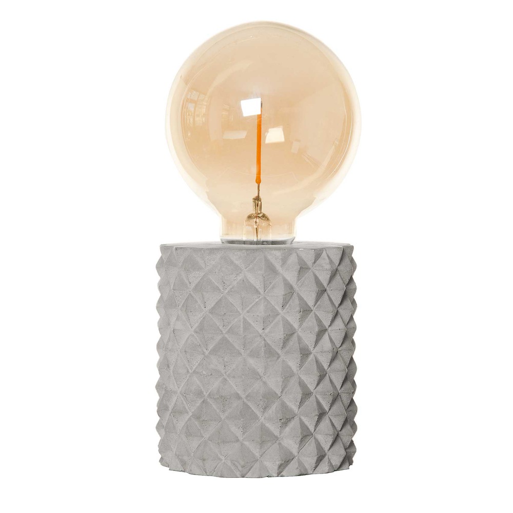 HAB & GUT -L234- LED-Tischlampe Beton mit Glaskugel batteriebetrieben