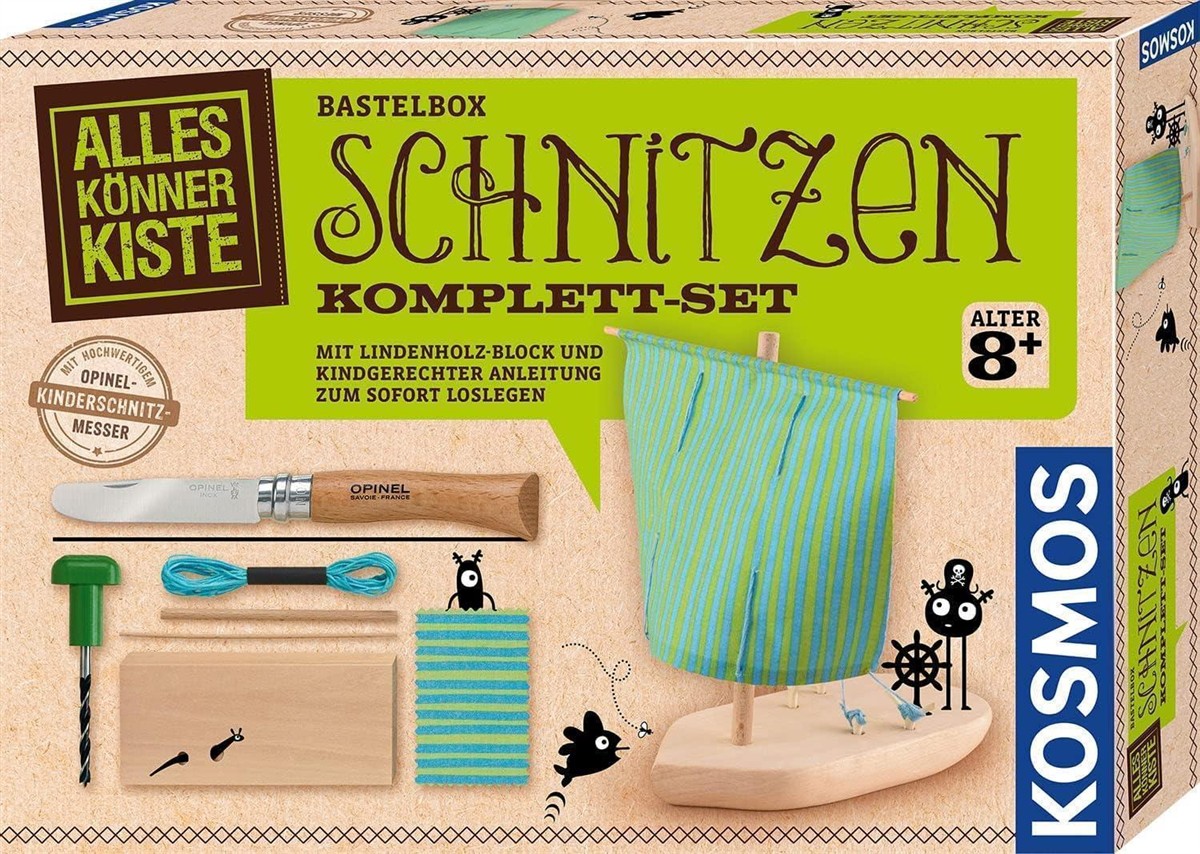 Schiff, Modellbausatz, Schnitzen, Holzblock, Werkzeugset