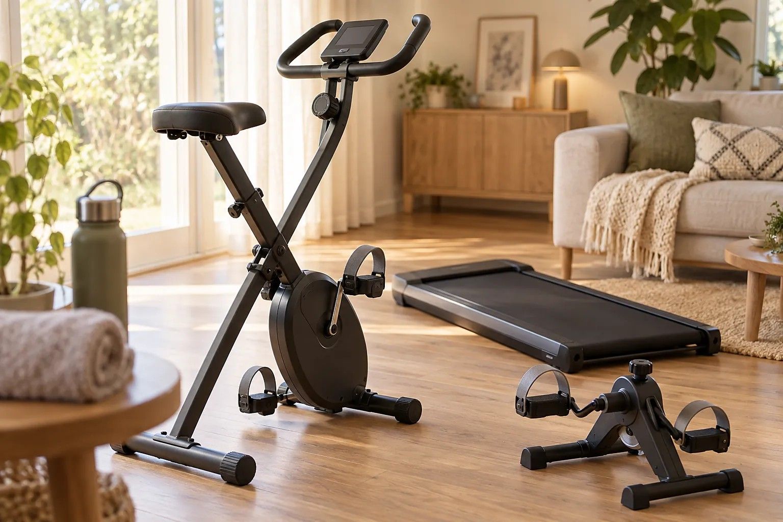 Fahrrad-Heimtrainer, Indoor-Bike, Trettraining-Gerät, Heimfitness, Tretbank