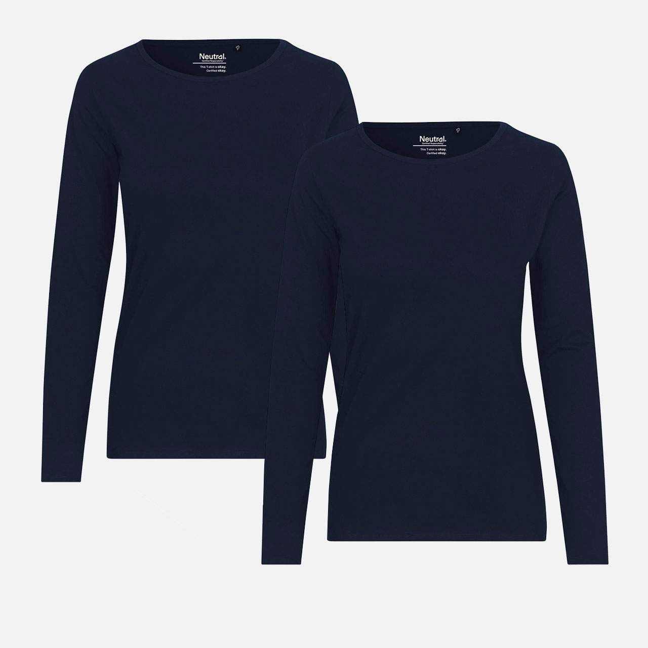 Doppelpack Ladies Long Sleeve Shirt - Bio Baumwolle Navy Navy S