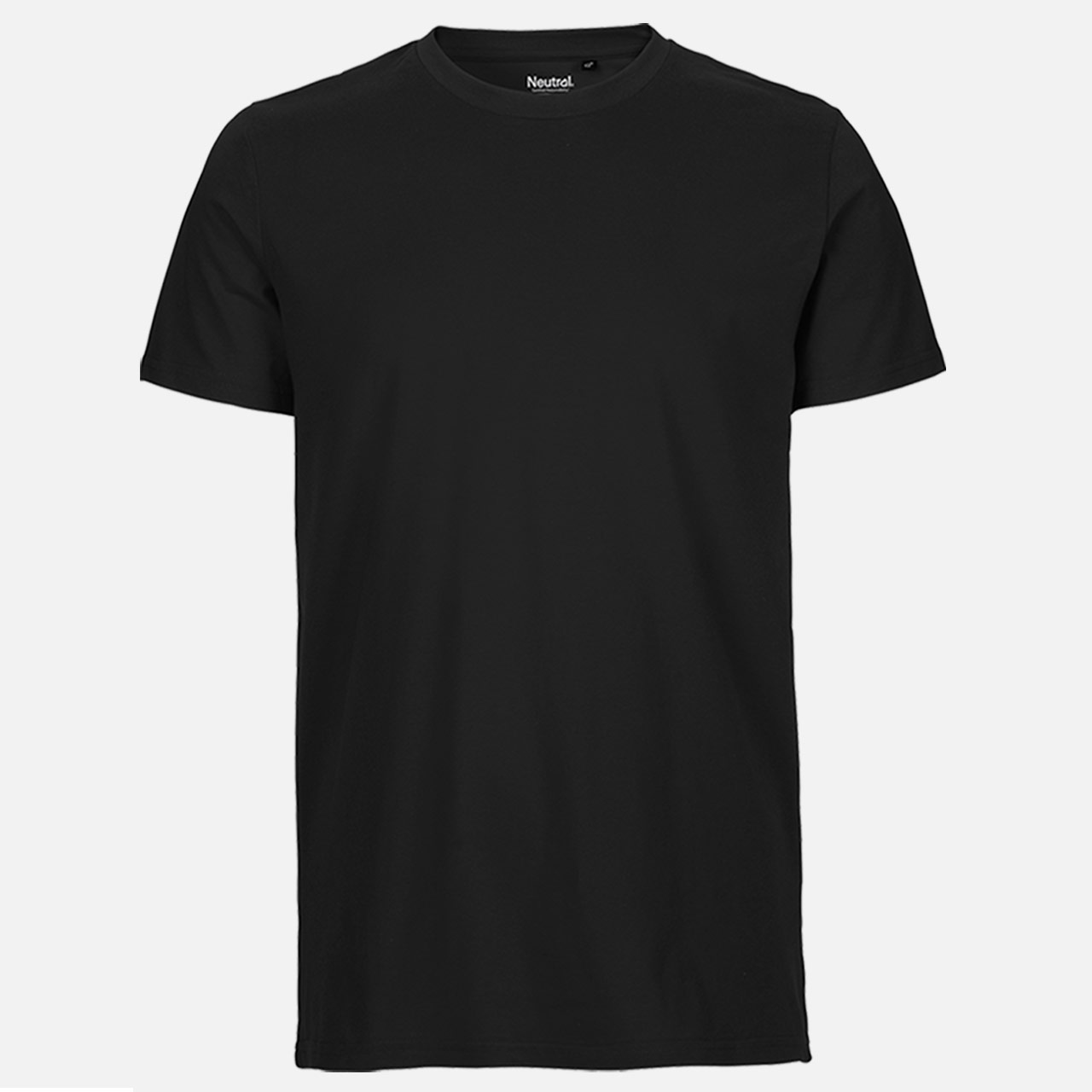 Tee, T-Shirt, Schwarz, Kurzarm, Rundhals