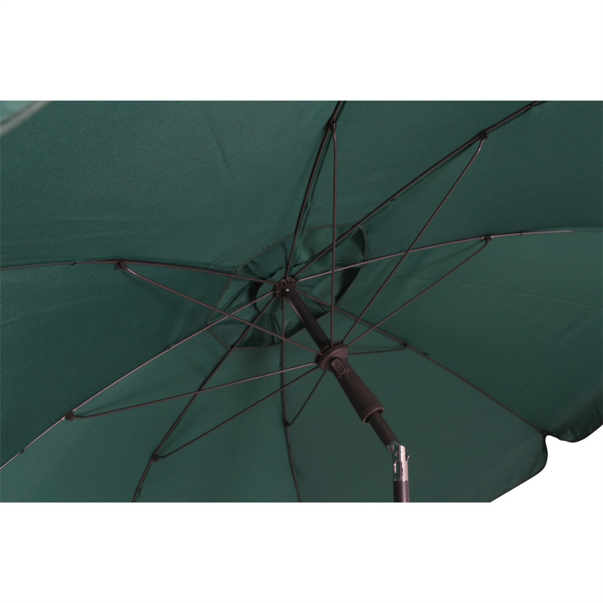 Regenschirm, Open/Schirmstruktur, Metallrahmen, Farbton-Grün, Spinnennetzrahmen