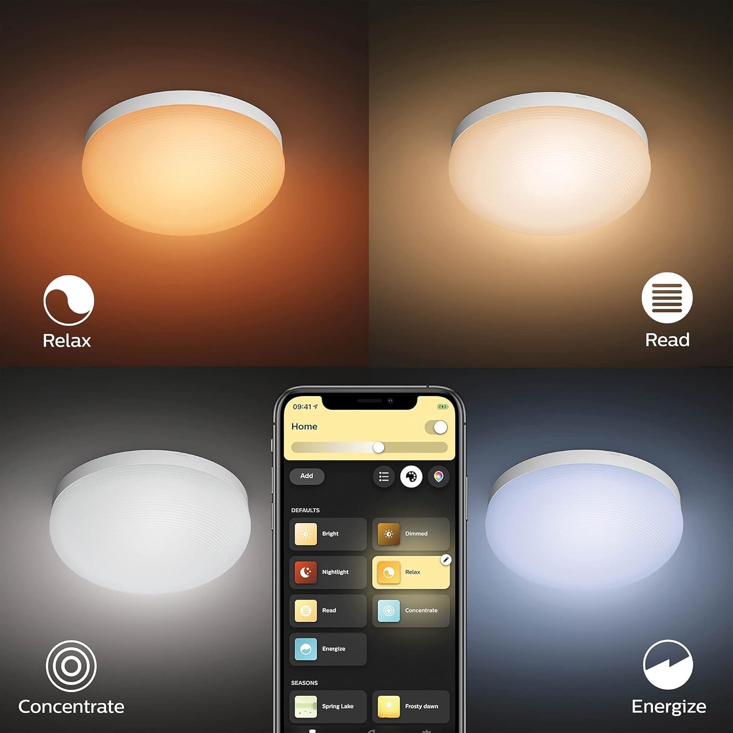 Philips Hue White & Color Ambiance Flourish Deckenleuchte weiß 1940 lm dimmbar