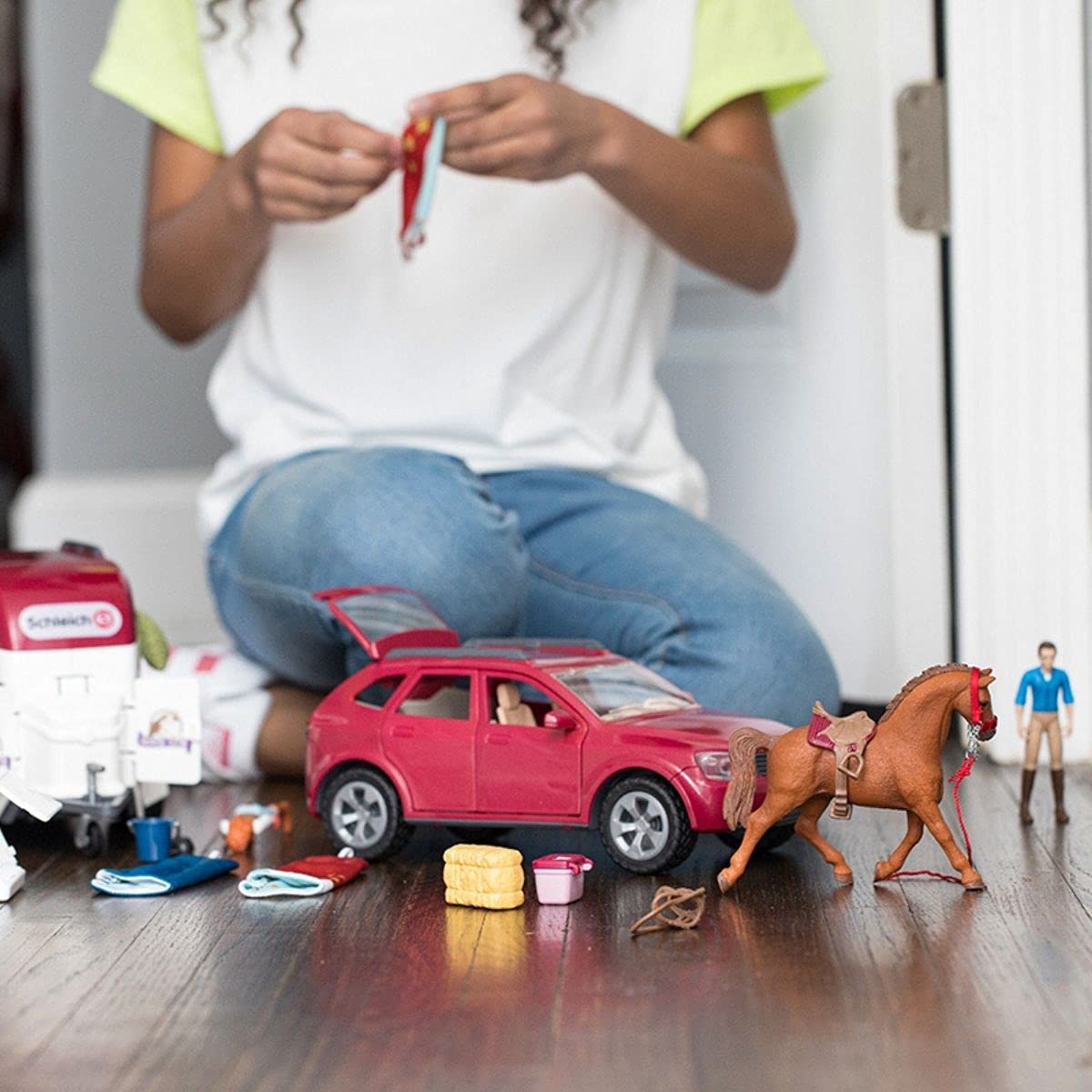 Schleich Horse Club 42535 Abenteuer mit Auto und Pferdeanhänger