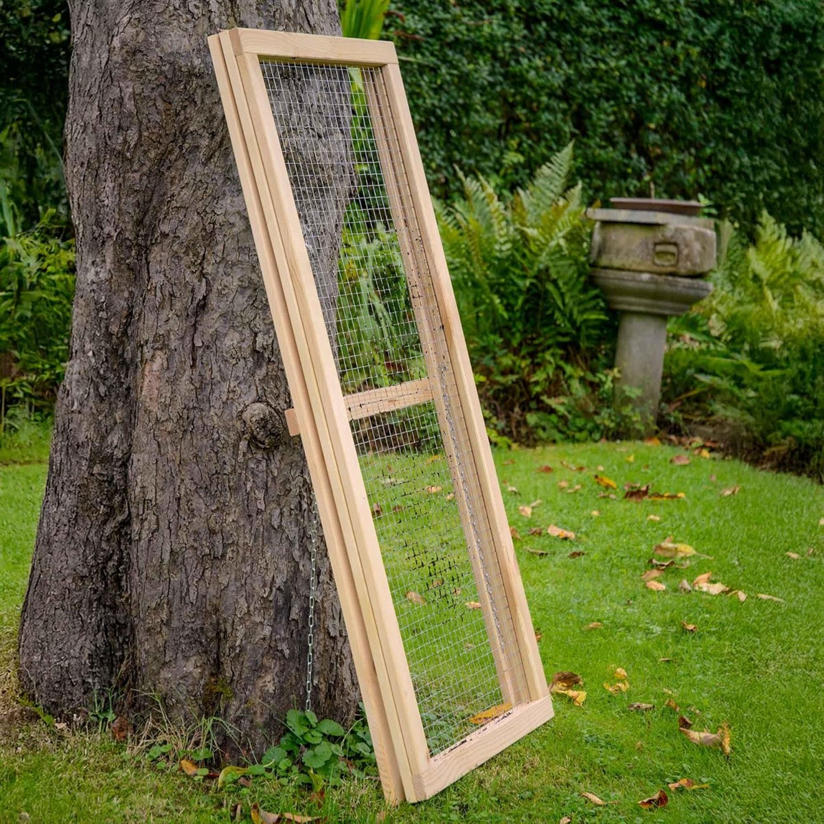 Gittertür, Gitternetz, Holzrahmen, Außenzubehör, Kleiner Drahtgitter