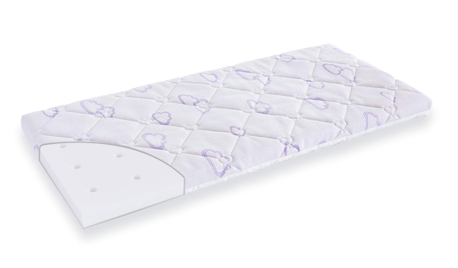 Träumeland T030501 Matratze Sleepy für Wiege Stubenkorb Beistellbett Größe 40 x 90 cm eckige Form Stubenwagenmatratze Wiegenmatratze Wiegenbettmatratze Babybettmatratze