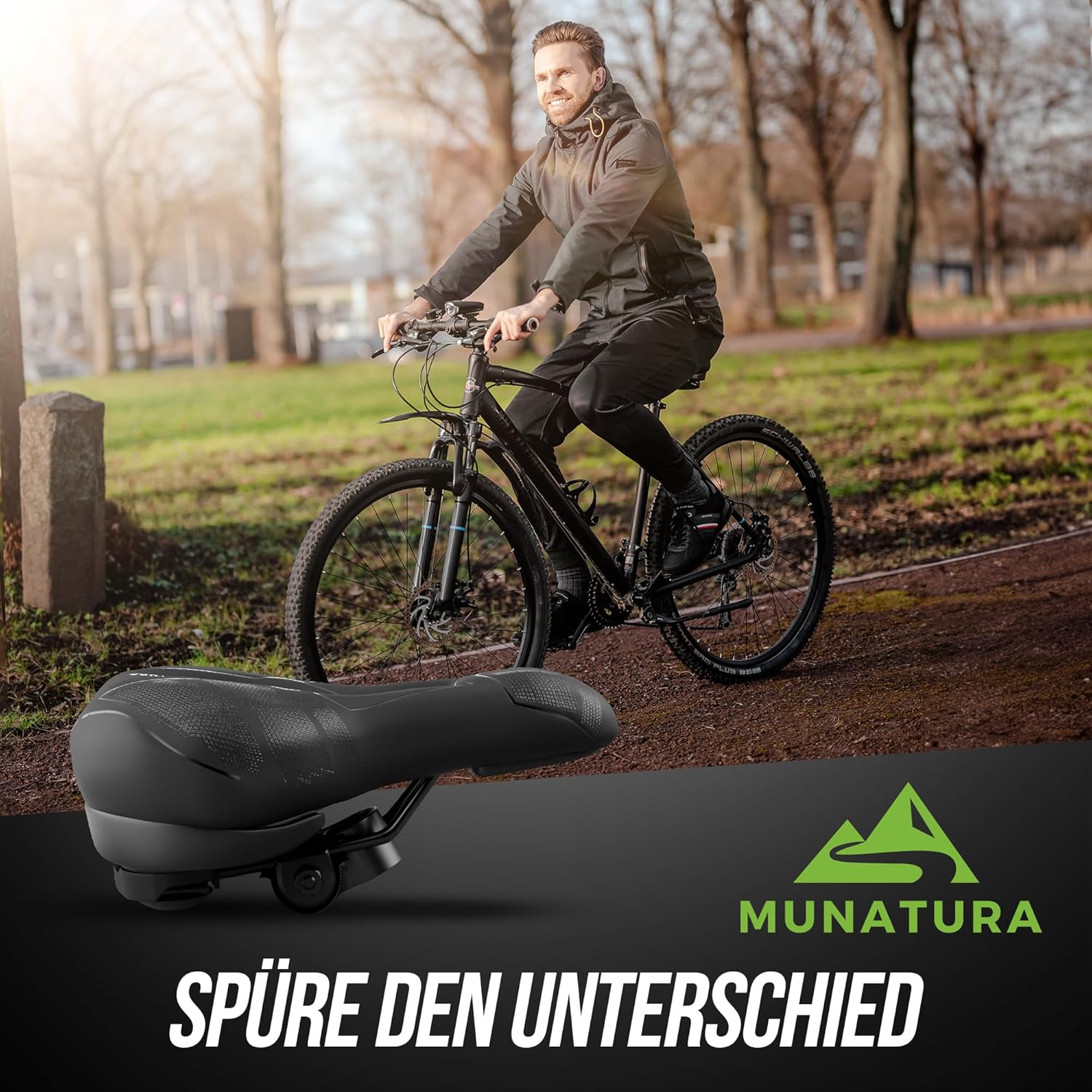 MUNATURA Fahrradsattel mit Memory Foam Fahrradsattel Sattel Trekking