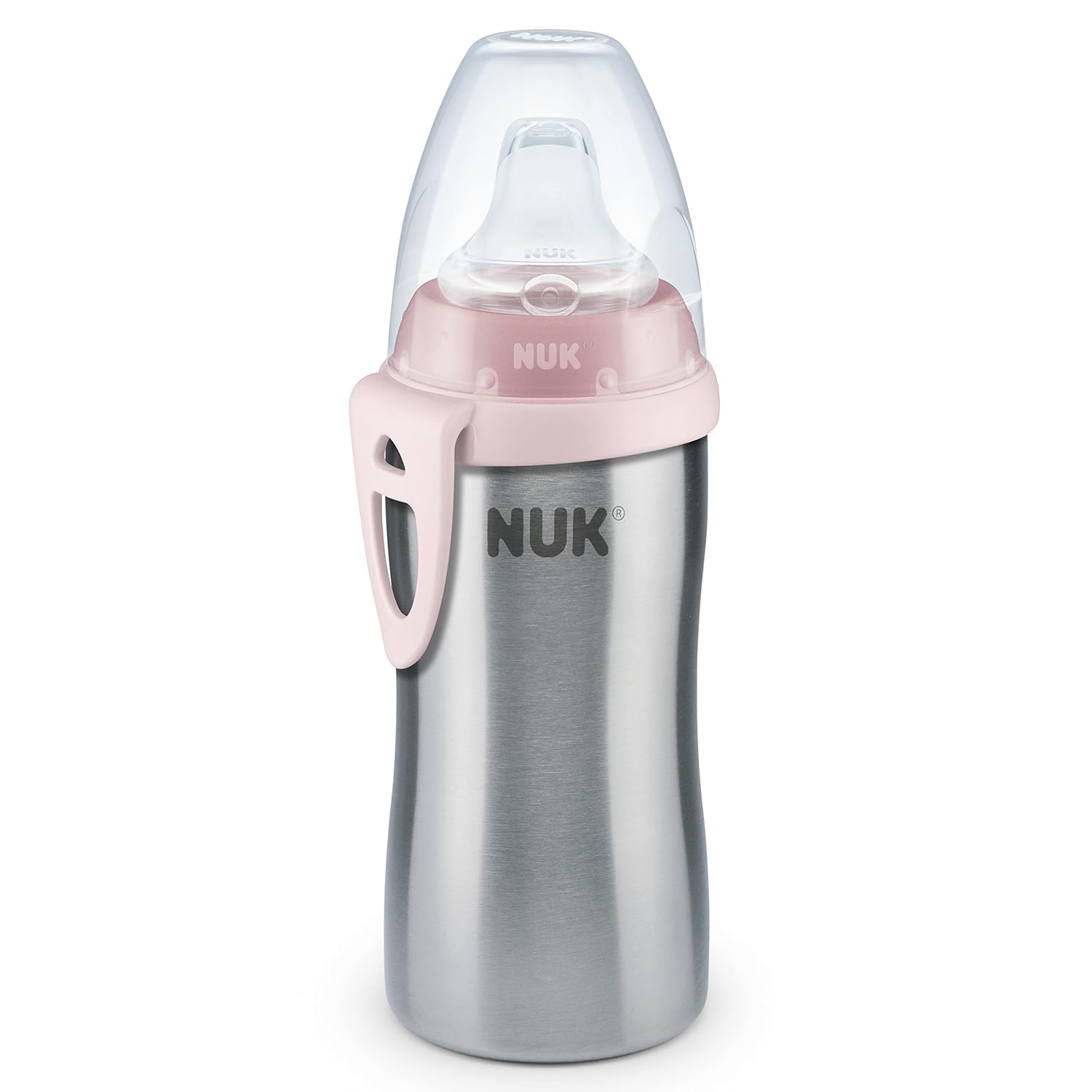 NUK Active Cup Trinklernflasche Kinder auslaufsicher Edelstahl 215ml BPA-frei Trinkfalsche Baby-Trinkflasche Kinder-Trinklernflasche Lernbecher Babyflasche