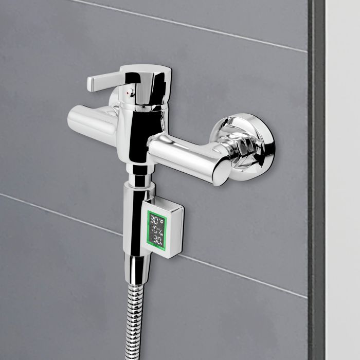 Verbrauchsanzeiger Smartly mit LED Digitalanzeige verchromt