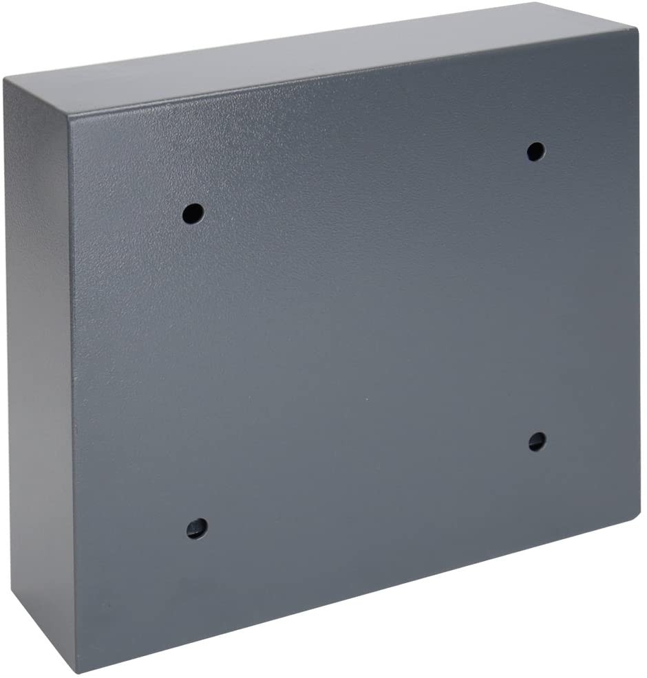 Metallbox, Wandbox, Grau, Flache Box, Bolzenlöcher
