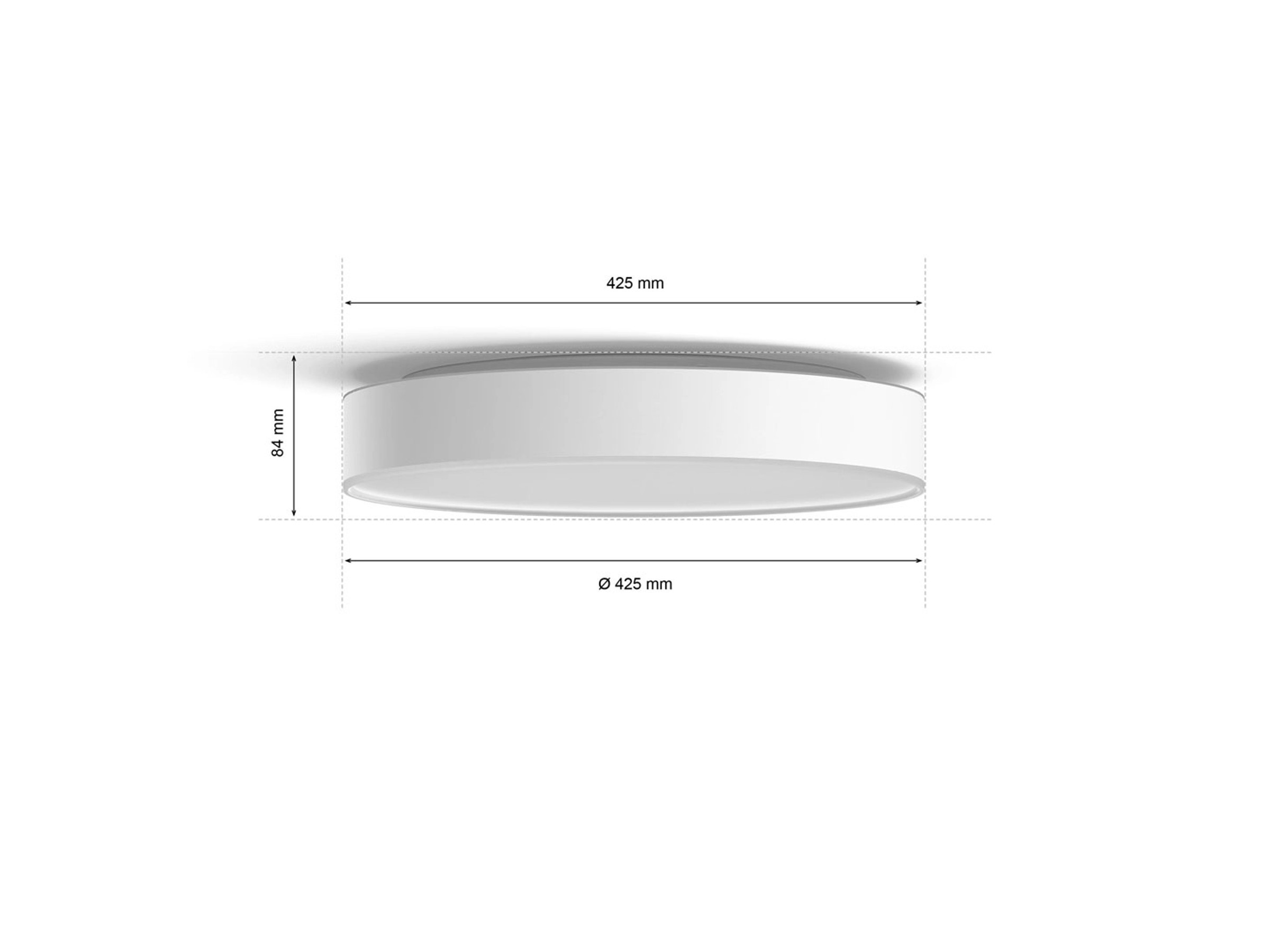 Philips Hue Deckenleuchte Enrave L White Ambiance Weiß 3.300 lm inkl. Dimmer